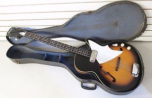 1965 HARMONY 701 H22 BASS GUITAR w GOLD TONE DeARMOND PU MUST SEE EXCELLENT COND