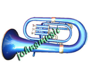 EUPHONIUM BB BLUE^COLOR BB"PITCH"W"CASE&MP_BRASS MADE TUBA GREAT SOUND INDIANS
