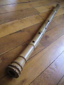 shakuhachi flute 3.1  F Ji-nashi roots-end