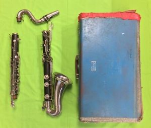 1966 Vintage Selmer Depose Wood Henri Paris Bass Clarinet Serial# U9818 AS-IS