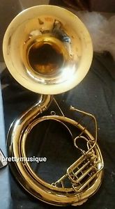 SOUSAPHONE BIG NEW BRASS POLISH SIZE 25" BELL + MOUTHPC + CASE (BEST OFFER EVER)