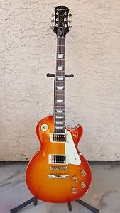 2012 Epiphone Les Paul Ultra III Electric Guitar Faded Cherry Sunburst Finish