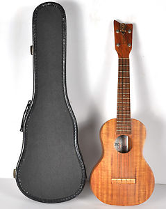 RARE 1971 Kamaka Ukulele TIKI Concert White Label Koa Wood & Case NICE More Pics