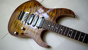 Stunning Lepsky custom shop electric guitar with one piece quilt top