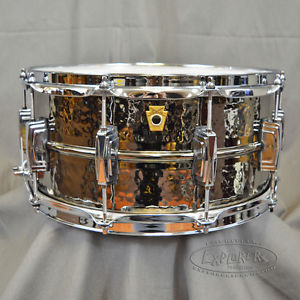 Ludwig Black Beauty Hand Hammard Brass Shell 6.5x14 Snare Drum LB417K