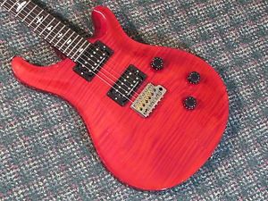 1995 PRS USA Custom 24 Scarlet Red 10 Top Guitar! Birds! Paul Reed Smith! w/OHSC