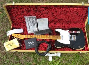 2015 Fender Custom Shop 1952 Heavy Relic Telecaster Guitar Black