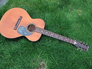 Vintage 50s Airline Solid Spruce Top Acoustic Electric Guitar Antique Old Jumbo