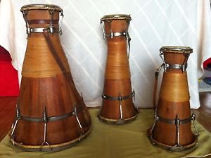 Set of 3 Custom Made Bata Drums from Puerto Rico