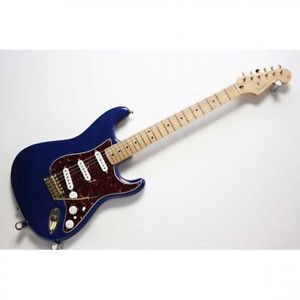 FENDER DELUXE PLAYERS STRATOCASTER See-through Blue Used Electric Guitar F/S