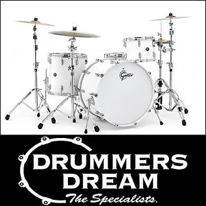 Gretsch Renown 4 Piece Maple 24" Drum Kit with Hardware in Satin White RRP $4099