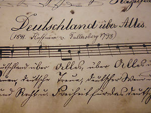 1866,frühe Handschrift,Deutschlandlied,Wacht am Rhein,u.a. in orig.Texten
