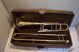 BACH 42BO STRADIVARIUS SERIES F-ATTACHMENT TROMBONE LACQUER GOLD BRASS BELL