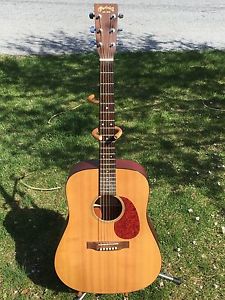 MARTIN & CO DM MAHOGANY DREADNOUGHT ACOUSTIC GUITAR w/HARD SHELL CASE EXCELLENT