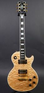 2015 Gibson Custom Les Paul Custom Hand Select Quilt Top Antique Natural w/OHSC