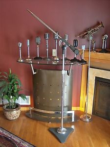 Vintage 1950's MS-25 Atlas Professional microphone floor stand old w boom arm