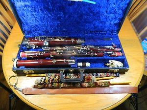 FOX BASSOON MODEL 1 1978 W/FOX AND HECKEL BOCALS EX CO!