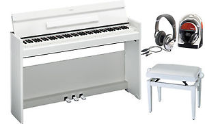 Yamaha YDP-S52WH Digitalpiano Bundle mit Klavierbank und Kopfhörer