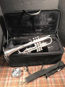 Bach Omega Silver Finish Trumpet W/ Case Bach 3c Mouthpiece Nice