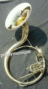 SOUSAPHONE OF PURE BRASS 22" BELL IN BRASS GOLD +CASE + MOUTHPC+ FREE SHIPPING