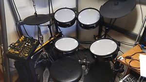 Markdrum yes batteria elettronica + 2 kick pad & pedals, hi-hat stand, stool