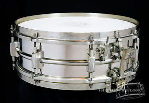 1930s Leedy Broadway Dual Snare Drum 5x14 : Vintage Brass Shell Nickel