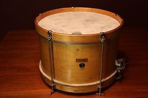Vintage Ludwig Snare Drum c 1920 Maple Remo Skin w/ Rare intact Badge Good cond