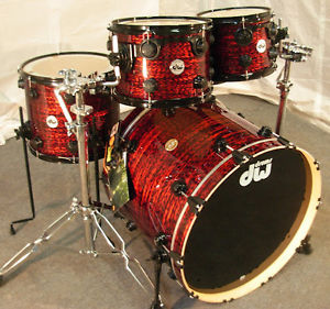 DW COLLECTORS SERIES RED SILK ONYX DRUM SET!  BRAND NEW IN BOXES! 808998