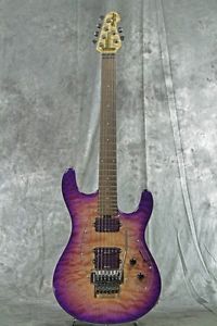 MUSIC MAN Steve Morse SM-Y2D FRT Purple Sunset Quilt guitar From JAPAN/456