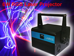 6000mW RGB Analog DMX ILDA stage DJ Laser stage lights 40K 6W laser projector