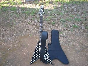 Custom Flying Vee Polka dot V Randy Rhoads Dimarzo Relic road worn 80's guitar