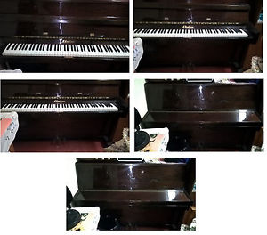 Pianoforte verticale in legno massello color Noce Scuro