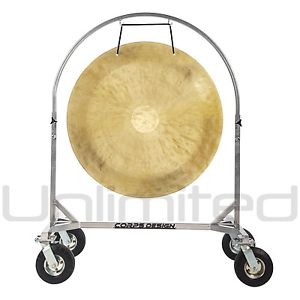 36" Wind Gong on Chrome Corps Design Adjustable Marching Band Gong Stand
