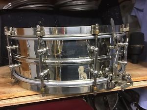 1930's Ludwig 5x14 Heavy Brass Super Sensitive Snare Drum!! Black Beauty Shell