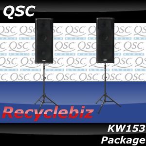 QSC KW153 Package w/ Ultimate Support TS100B Speaker Stands!  Free US Shipping!