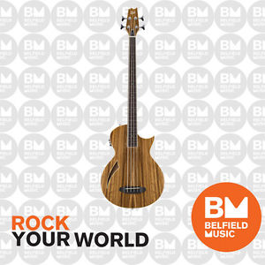 ESP LTD TL-4Z Thinline Series Acoustic Electric Bass Guitar Fretless Natural