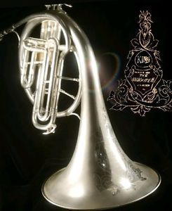 Silver KING  Mellophone - Beautifully Engraved Masterfully Restored Vintage 1925