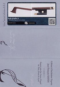 A superb French certified violin bow by Nicolas Maline, 1860, rare Tourte mod!