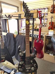 ESP M200SR LTD Electric Guitar Skull and Rose Graphics
