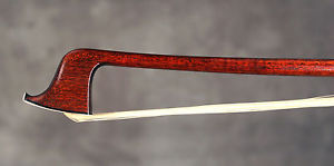 A fine English certified violin bow, James Tubbs, 1885, RARE SOLO LEVEL EXAMPLE.