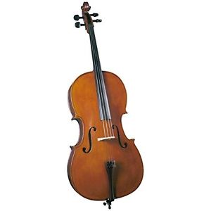 Cremona SC-200 Premier Student Cello Outfit 3/4 Size, Well Flamed Body, Aging