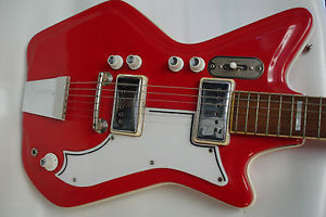 NATIONAL JACK WHITE VINTAGE RED RES-O-GLASS RARE SLIDE GUITAR