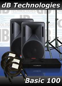 Pair dB Technologies Basic 100 Speakers Package