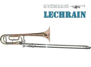 Trombone Sib / F trombone tenore, Quartvalve tromba, campana di bronzo oro