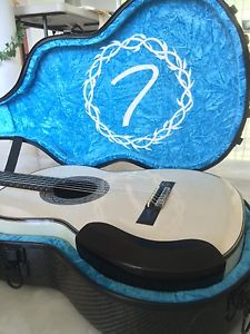 White True temperament Brazilian Rosewood double top classical guitar ONE OF 1