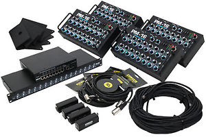 Elite Core 4-PACK BUNDLE PM16 16-Channel Personal Monitor Mixer System with IM16