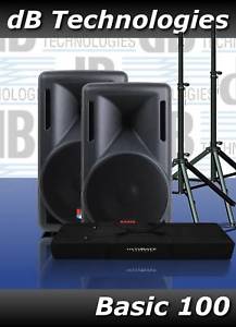 Pair dB Technologies Basic 100 Speakers Stands w Bag