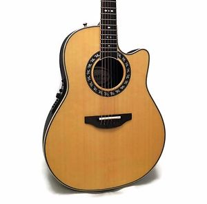 Ovation Legend 2077AX Deep Contour Acoustic-Electric Guitar w/ Case - Natural