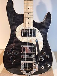 Santo ToneCaster 315 Semi-Hollow Black Diamond Electric Guitar