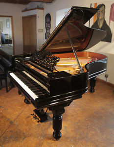 Restored, 1886, Steinway Model B grand piano with a black case